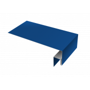 Планка околооконная сложная БХ new 200х50х27 0,5 Satin с пленкой RAL 5005 сигнальный синий (3м)