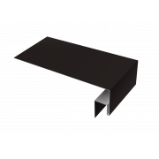 Планка околооконная сложная БХ new 200х75х27 0,5 Satin Matt RAL 9005 черный (3м)