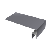 Планка околооконная сложная БХ new 250х50х27 (j-фаска) 0,45 PE с пленкой RAL 7004 сигнальный серый (3м)