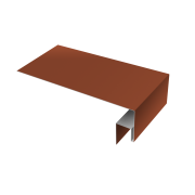 Планка околооконная сложная БХ new 250х75х27 0,5 Satin с пленкой RAL 8004 терракота (2м)