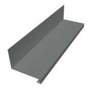 Планка примыкание нижнее к трубе для Кликфальц Pro 0,45 PE с пленкой RAL 7005 мышино-серый (3м)