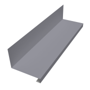 Планка примыкание нижнее к трубе для Кликфальц Pro 0,45 PE с пленкой RAL 7004 сигнальный серый (2м)