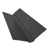 Планка ендовы верхней фигурной 150x150 0,45 Drap TX RAL 7016 антрацитово-серый (3м)