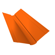 Планка ендовы верхней фигурной 150x150 0,45 PE с пленкой RAL 2004 оранжевый (3м)