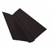 Планка ендовы верхней фигурной 150x150 0,45 PE с пленкой RAL 9005 черный (2м)