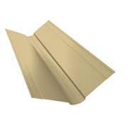 Планка ендовы верхней фигурной 150x150 0,45 PE с пленкой RAL 1014 слоновая кость (2м)