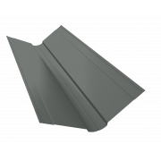 Планка ендовы верхней фигурной 150x150 0,45 PE с пленкой RAL 7005 мышино-серый (2м)