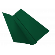 Планка ендовы верхней фигурной 150x150 0,45 PE с пленкой RAL 6005 зеленый мох (3м)