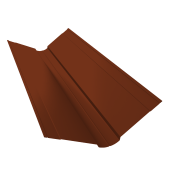 Планка ендовы верхней фигурной 150x150 0,45 PE с пленкой RAL 3009 оксидно-красный (3м)