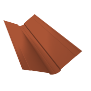 Планка ендовы верхней фигурной 150x150 0,5 Satin Matt RAL 8004 терракота (3м)