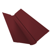 Планка ендовы верхней фигурной 150x150 0,5 Satin Matt RAL 3005 красное вино (3м)