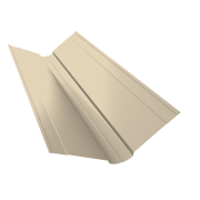 Планка ендовы верхней фигурной 150x150 0,5 Satin с пленкой RAL 1015 светлая слоновая кость (3м)