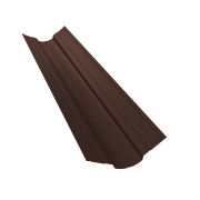 Планка ендовы верхней фигурной 70x70 0,5 Satin Matt RAL 8017 шоколад (3м)