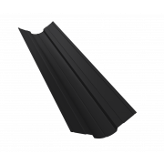 Планка ендовы верхней фигурной 70x70 0,5 Satin с пленкой RAL 9005 черный (3м)