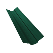 Планка ендовы верхней фигурной 70x70 0,5 Satin с пленкой RAL 6005 зеленый мох (3м)