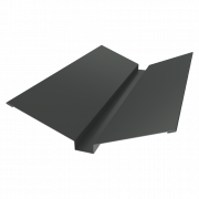 Планка ендовы верхней 115х30х115 0,45 PE с пленкой RAL 7005 мышино-серый (2м)