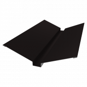 Планка ендовы верхней 115х30х115 0,45 PE с пленкой RAL 9005 черный (2м)