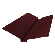 Планка ендовы верхней 115х30х115 0,5 Satin Matt RAL 3005 красное вино (3м)