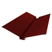 Планка ендовы верхней 115х30х115 0,5 Satin с пленкой RAL 3011 коричнево-красный (2м)