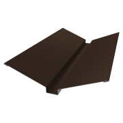 Планка ендовы верхней 115х30х115 0,5 Satin с пленкой RAL 8017 шоколад (3м)