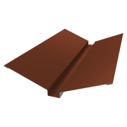 Планка ендовы верхней 115х30х115 0,5 Satin с пленкой RAL 8004 терракота (2м)