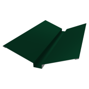 Планка ендовы верхней 115х30х115 0,5 Satin с пленкой RAL 6005 зеленый мох (2м)