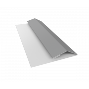 Планка финишная БХ new 0,45 PE с пленкой RAL 9006бело-алюминиевый (2м)