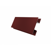Планка H-образная БХ new 0,5 Satin с пленкой RAL 3011 коричнево-красный (3м)