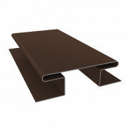 Планка H-образная стыковочная сложная 0,45 PE-Double с пленкой RAL 8017 шоколад (3м)