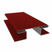 Планка H-образная стыковочная сложная 0,5 Satin с пленкой RAL 3011 коричнево-красный (3м)