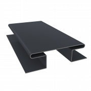 Планка H-образная стыковочная сложная 0,5 Atlas X с пленкой RAL 7024 мокрый асфальт (3м)