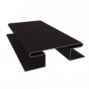 Планка H-образная стыковочная сложная 0,5 Velur X RAL 9005 черный (2м)