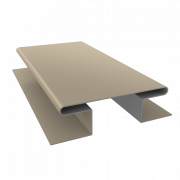 Планка H-образная стыковочная сложная 0,5 Satin с пленкой RAL 1015 светлая слоновая кость (3м)