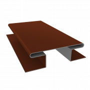 Планка H-образная стыковочная сложная 0,5 Satin с пленкой RAL 3009 оксидно-красный (2м)