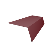 Планка карнизная для мягкой кровли 100х65 0,5 Satin Matt RAL 3005 красное вино (2м)