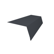 Планка карнизная для мягкой кровли 100х65 0,5 Satin Matt RAL 7024 мокрый асфальт (2м)