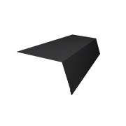 Планка карнизная для мягкой кровли 100х65 0,5 Satin Matt RAL 9005 черный (2м)