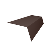 Планка карнизная для мягкой кровли 100х65 0,5 Satin Matt RAL 8017 шоколад (2м)