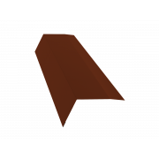 Планка карнизная 100х65 0,45 PE с пленкой RAL 3009 оксидно-красный (3м)