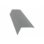 Планка карнизная 100х65 0,5 Satin с пленкой RAL 9006бело-алюминиевый (3м)