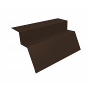 Планка карнизная для металлочерепицы квинта Uno 0,45 Drap TX RAL 8017 шоколад (3м)