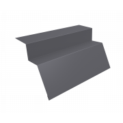 Планка карнизная для металлочерепицы квинта Uno 0,5 Satin с пленкой RAL 7004 сигнальный серый (2м)