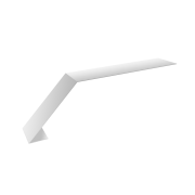 Планка карнизная для мягкой кровли 100х60 0,45 PE с пленкой RAL 9003 сигнальный белый (3м)