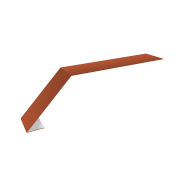 Планка карнизная для мягкой кровли 100х60 0,5 Satin Matt RAL 8004 терракота (2м)