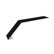 Планка карнизная для мягкой кровли 100х60 0,5 Satin с пленкой RAL 9005 черный (3м)