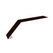 Планка карнизная для мягкой кровли 100х60 0,5 Satin с пленкой RR 32 темно-коричневый (3м)