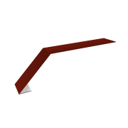 Планка карнизная для мягкой кровли 100х60 0,5 Satin с пленкой RAL 3009 оксидно-красный (3м)