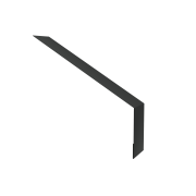 Планка карнизная для мягкой кровли 135х50 0,45 Drap RAL 7016 антрацитово-серый (3м)