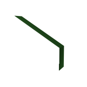 Планка карнизная для мягкой кровли 135х50 0,45 PE с пленкой RAL 6002 лиственно-зеленый (3м)