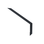 Планка карнизная для мягкой кровли 135х50 0,5 Satin Matt RAL 7024 мокрый асфальт (2м)